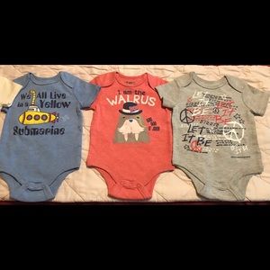 BOGO FREE🌸Beatles themed onesies NWOT
